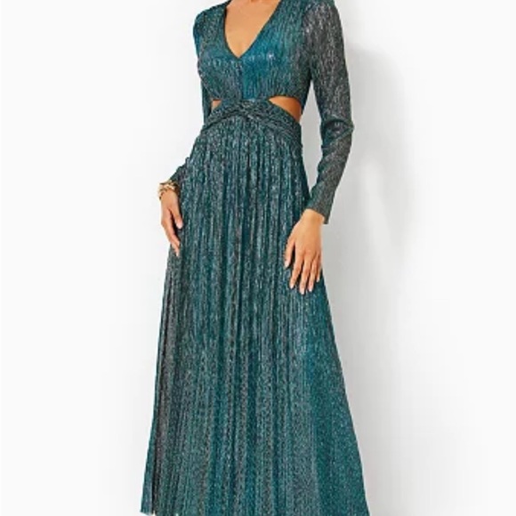 Lilly Pulitzer Latrice Long Sleeve Maxi Dress Size 10 - Picture 1 of 8